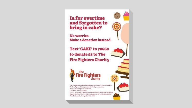 Overtime Cake Donation Poster (White)