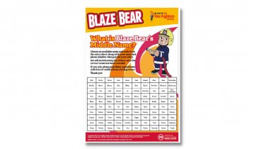 Blaze Bear Guess The Middle Name (A4)