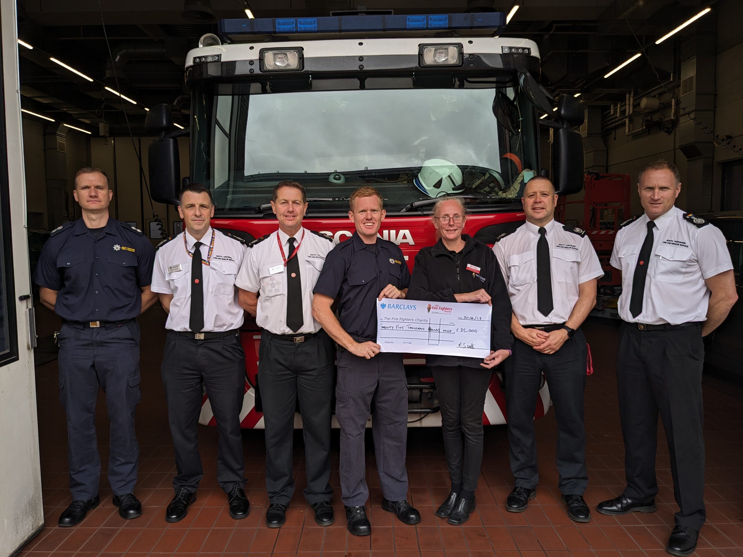 South Yorkshire FRS donates 25K from internal lottery