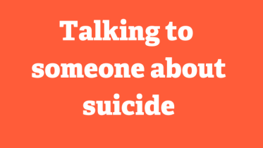 If you need to talk to someone
