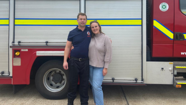 East Sussex on-call firefighter George Christmas and his wife