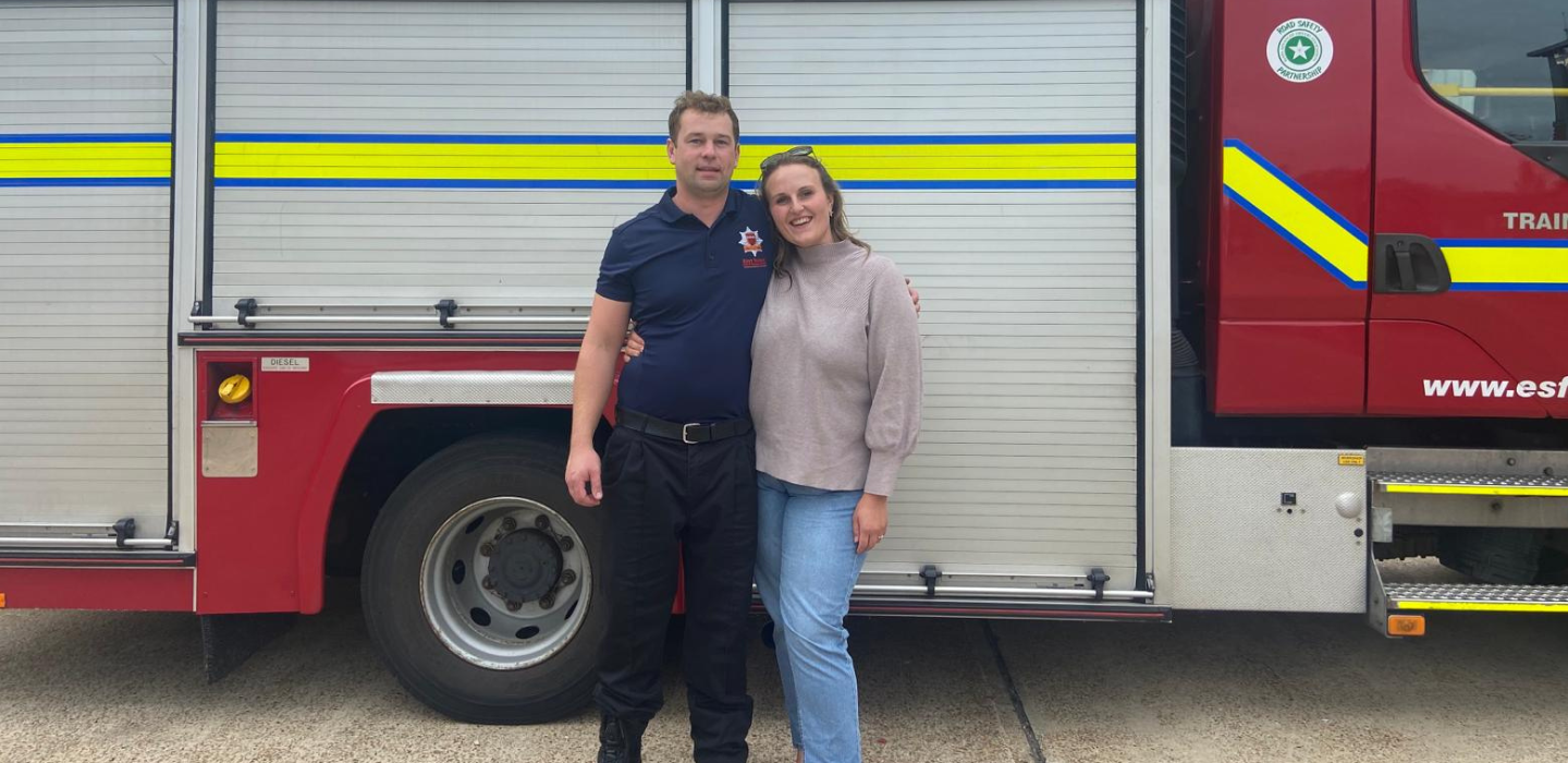 George: “After the support we’ve had I’d highly recommend the Charity to other on-call firefighters”