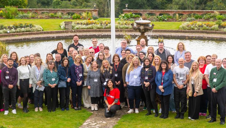 Fire Fighters Charity staff at Harcombe House