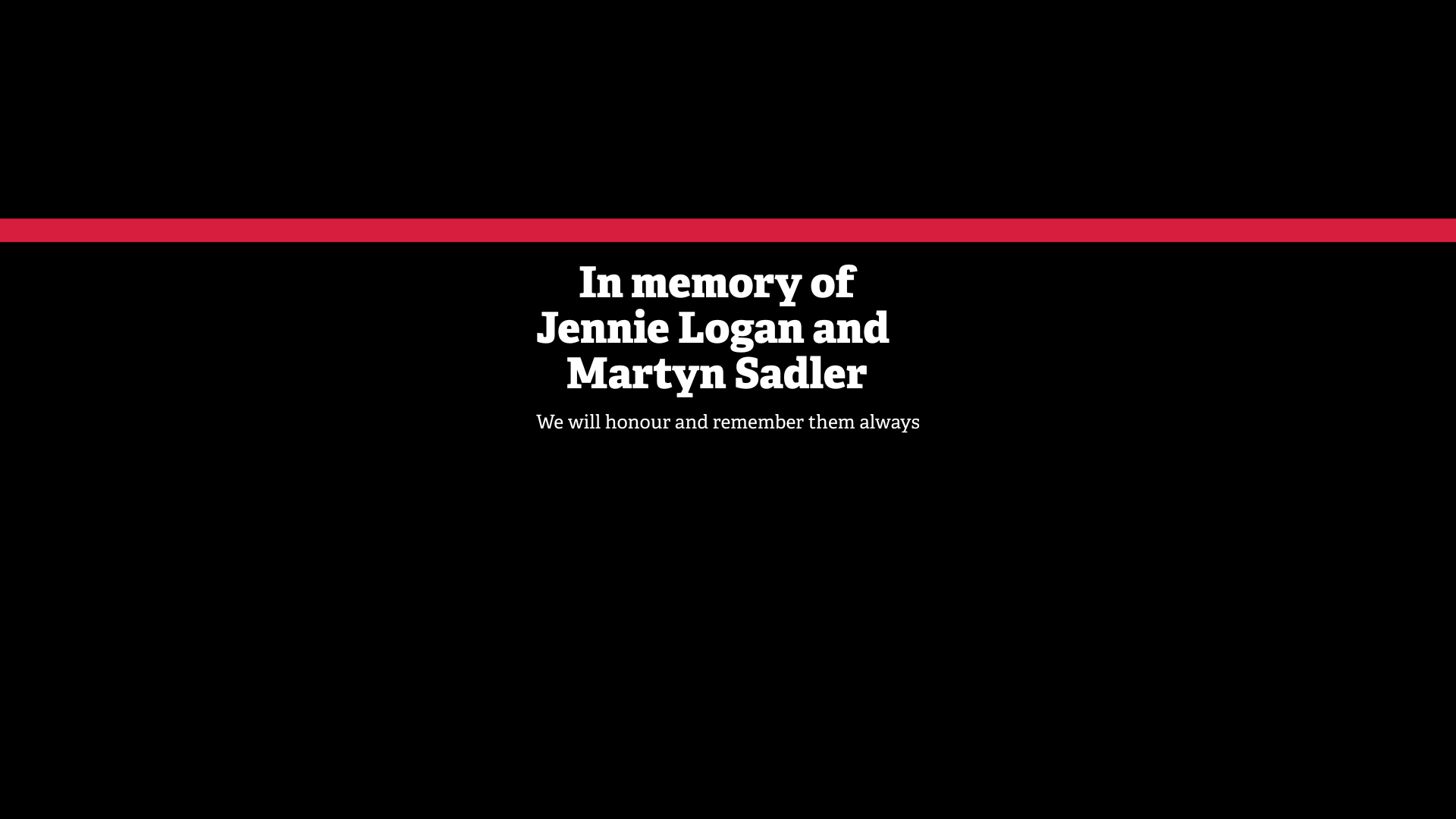 Text on a black background with a red horizontal line reads: 